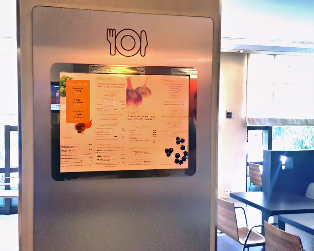 Présentoir menu mural